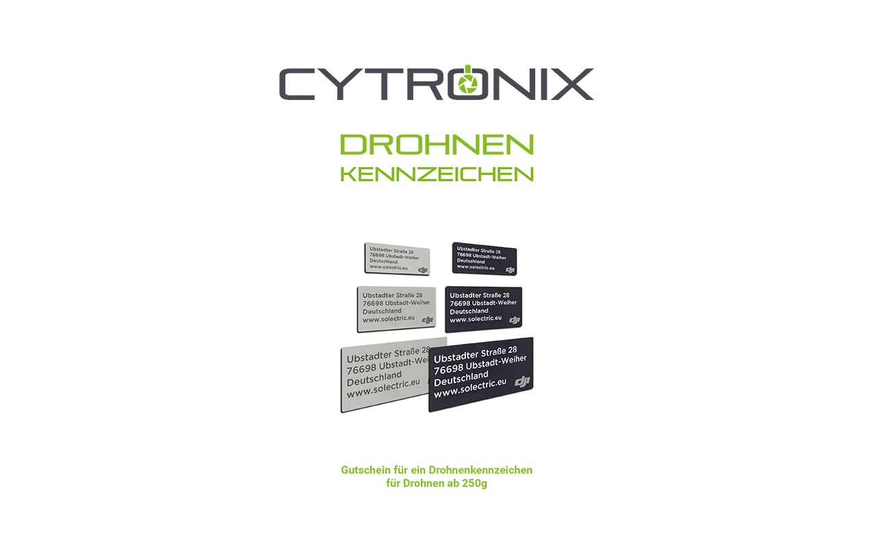 CYTRONIX Gutschein DJI Drohnenkennzeichen Bild 2
